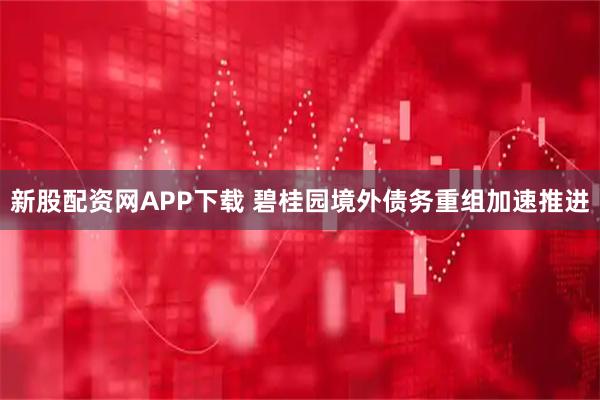 新股配资网APP下载 碧桂园境外债务重组加速推进